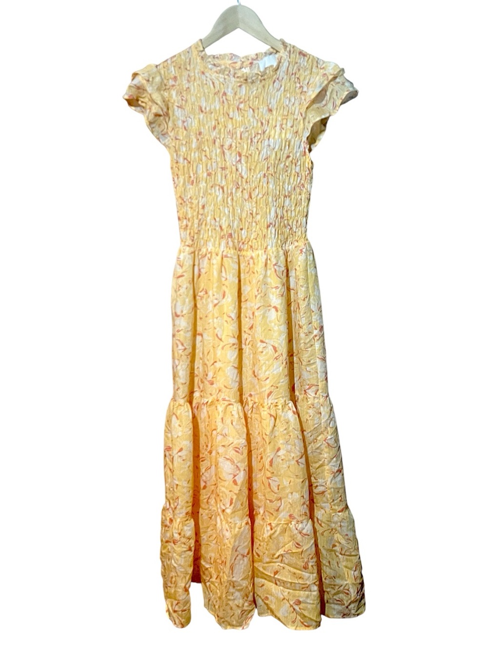 Sam Edelman Matilda Smocked Golden Hour Peasant Dress